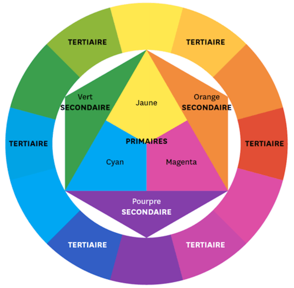 cercle chromatique pour analyser couleurs coiffure