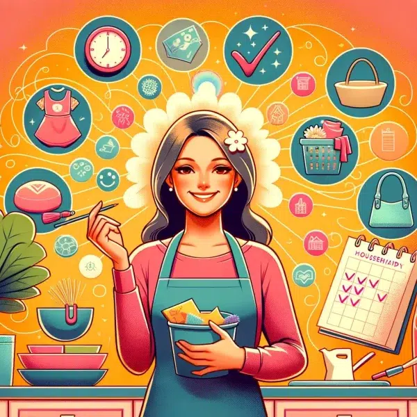 personne gérant positivement sa charge mentale ménagère