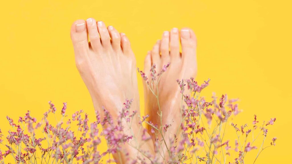 french manucure sur les pieds