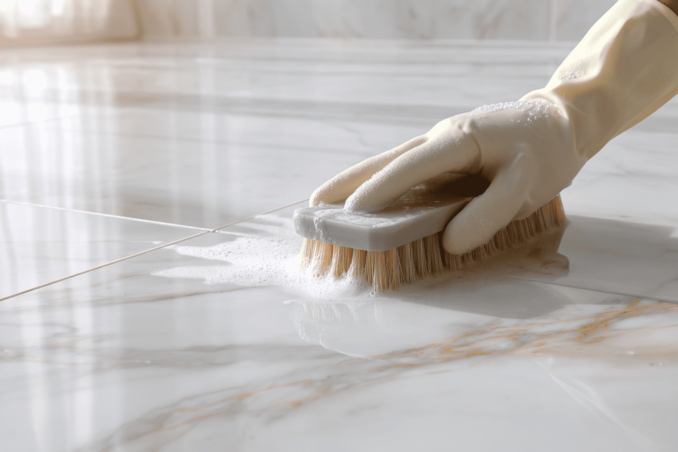nettoyage sol en marbre 