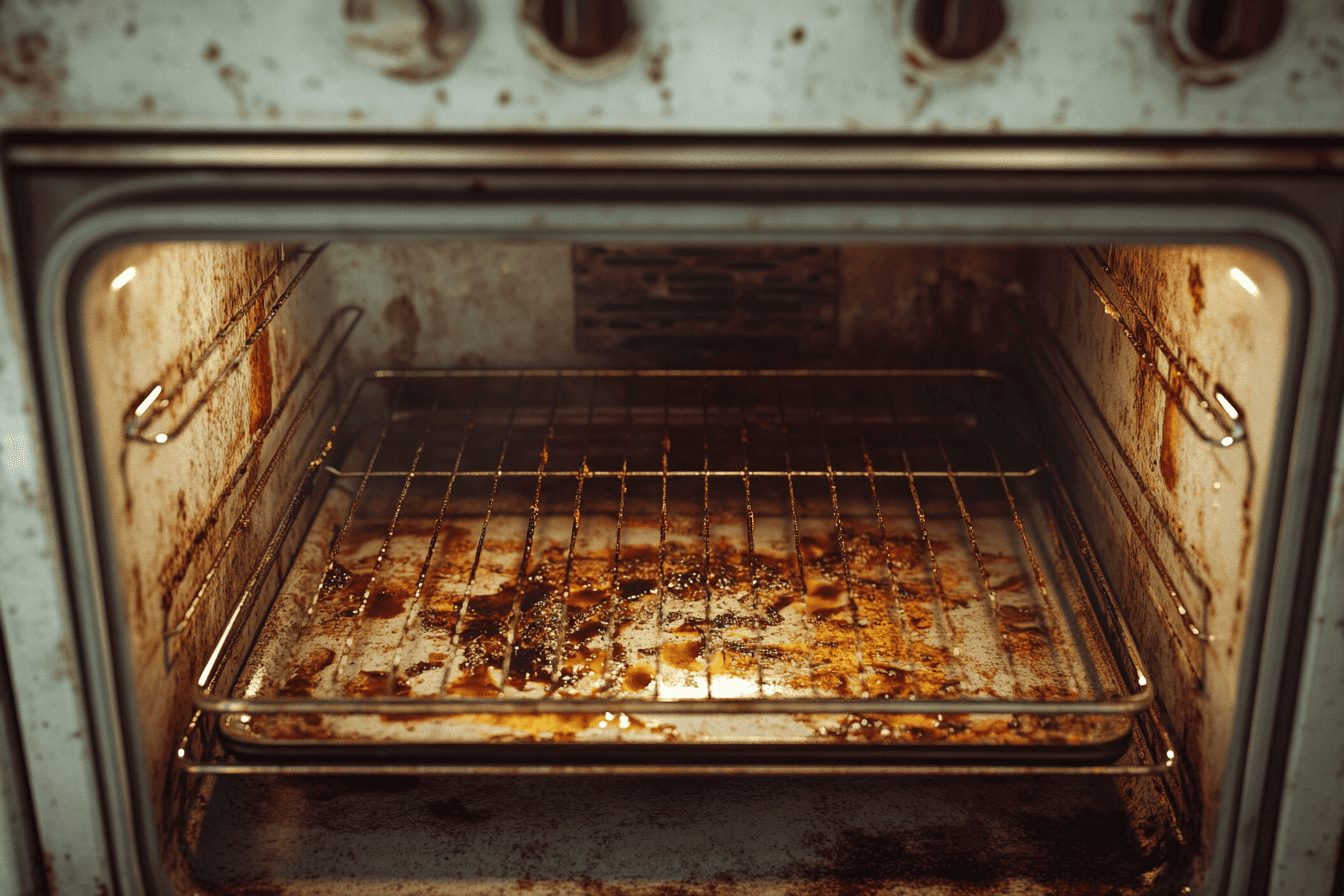 nettoyer un four très sale