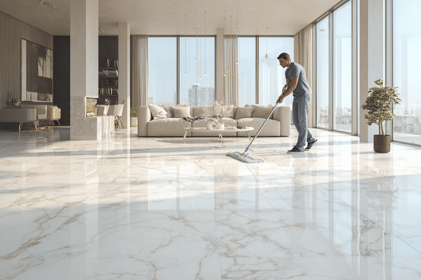 comment nettoyer un sol en marbre