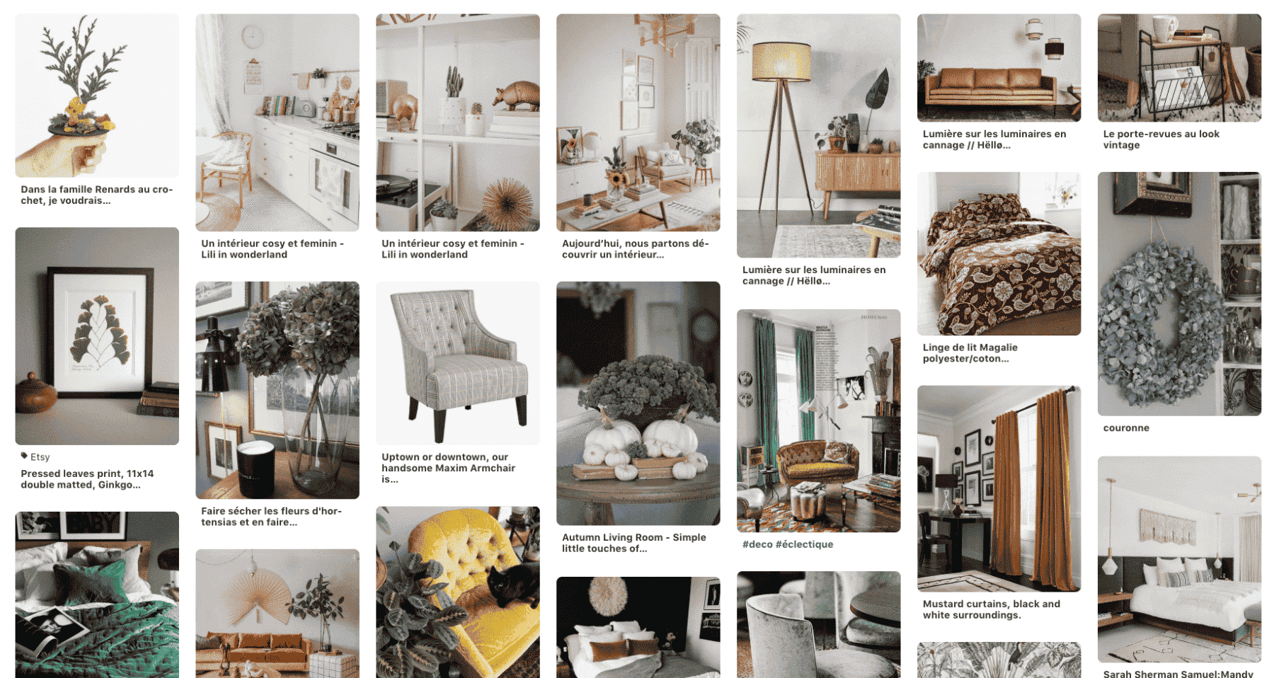 tendances automnes 2018 Pinterest Wecasa