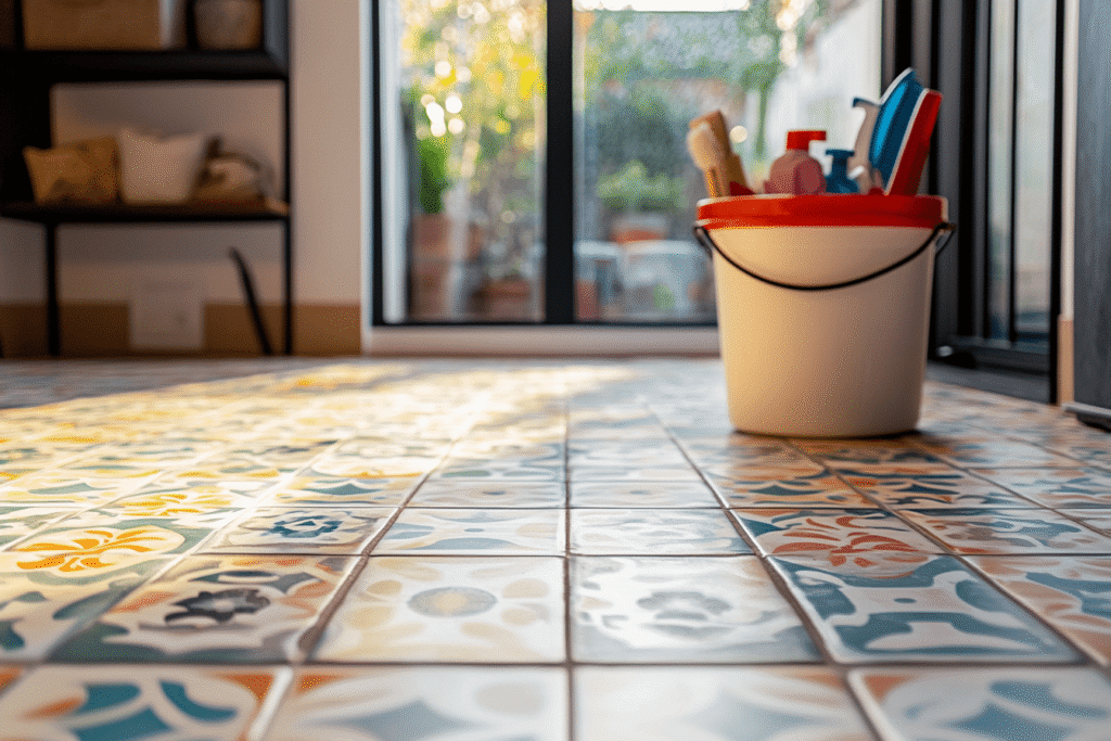 ménage sol carreaux ciment