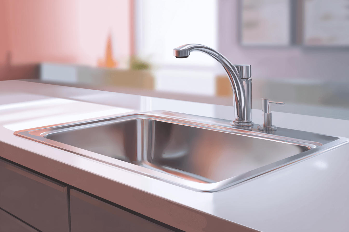 Visuel d'un évier en inox