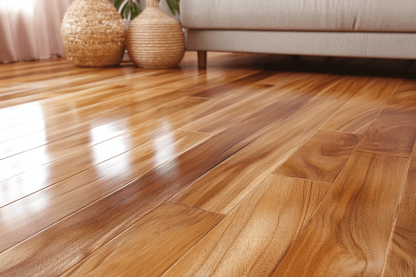 Visuel d'un parquet huilé dans un salon