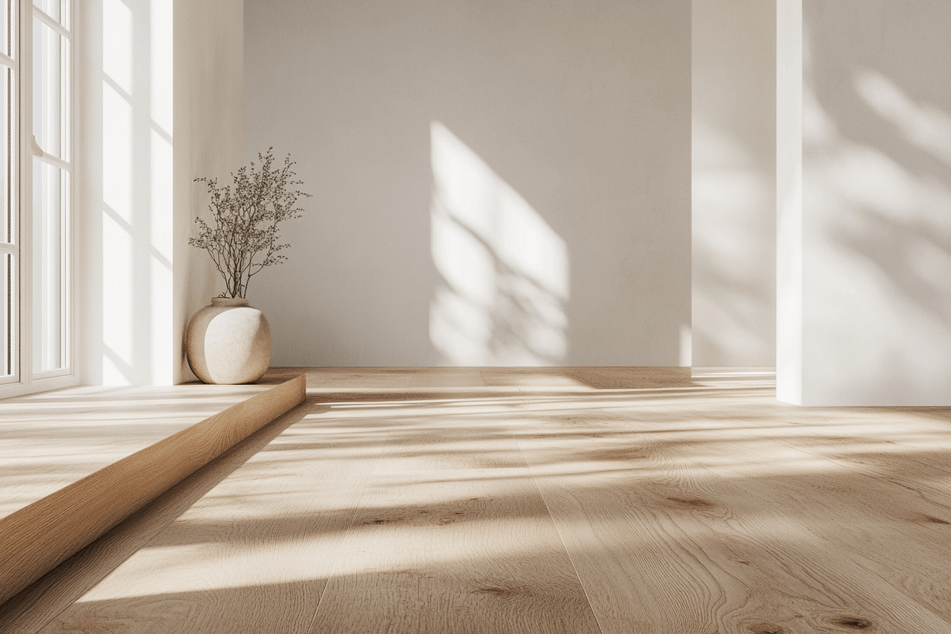 Visuel d'un parquet massif propre 